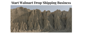 Starting a Walmart Drop Shipping Business