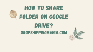 How to share folder on google drive?